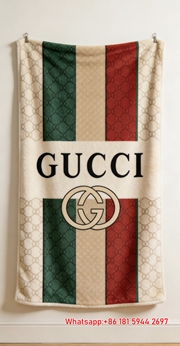 Luxury Gucci Monogram Decor Throw blankets IMG_2630